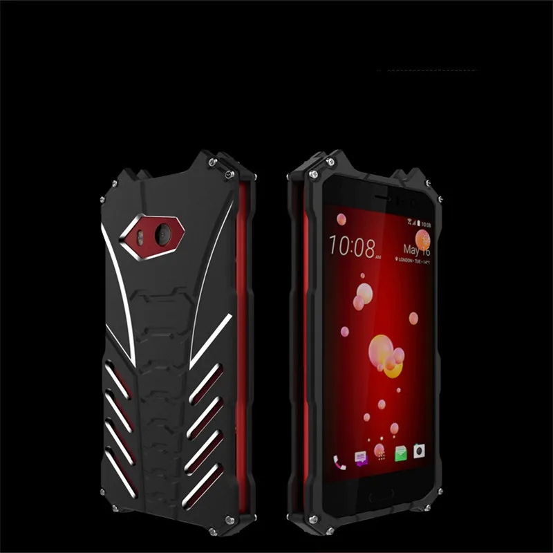 Для HTC u11 случае Панцири пыль из металла Алюминий ЧПУ Бэтмен защиты Скелет
