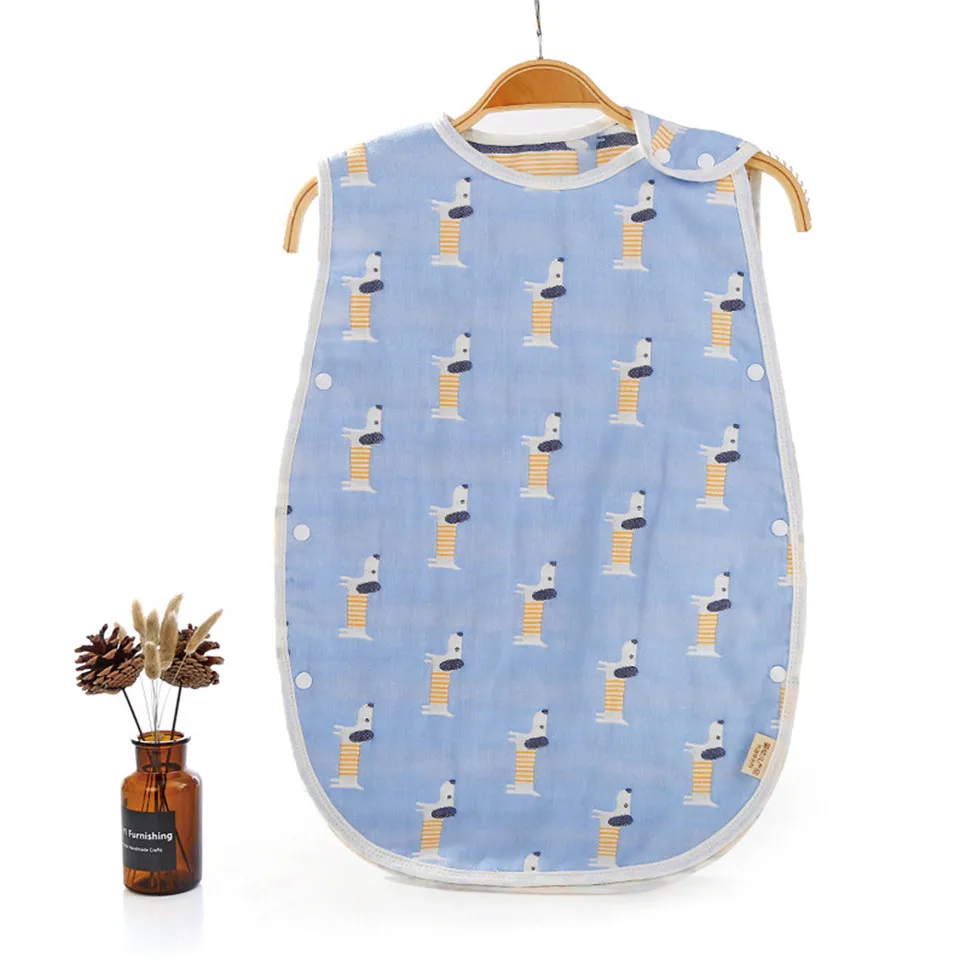 Спальный мешок для малышей; Летний спальный мешок для новорожденных; мягкий хлопковый жилет с рисунком; пеленки; коконы для новорожденных; спальные мешки для малышей - Цвет: blue dog-2