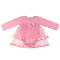 Для новорожденных Хлопковое платье украшенные бантом Детские Комбинезоны для малышек мягкие детские Обувь для девочек Спортивный костюм