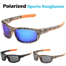 Новые мужские очки поляризационные вождения солнцезащитные очки камуфляжная оправа солнцезащитные очки Брендовые дизайнерские модные очки военные камуфляжные стильные очки