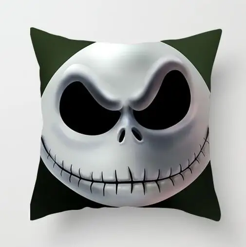 ZENGIA Nightmare Before Christmas Cushion cover GHOST Pillow cover Polyester Horror Throw pillows Sofa Decorative Pillow case - Color: 15