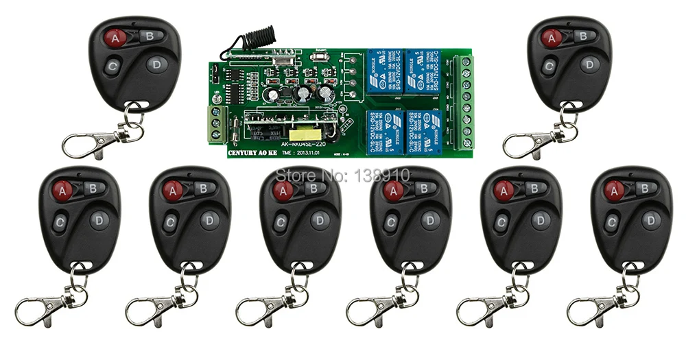 85v260v 110v 220v 4ch Rf Wireless Remote Control Relay Switch