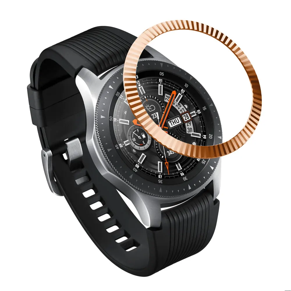 Сталь для samsung Galaxy Watch 42 мм/46 мм/gear S3 Frontier ободок кольцо Клей против царапин металлический чехол Смарт часы аксессуары - Цвет ремешка: Watch 46mm C
