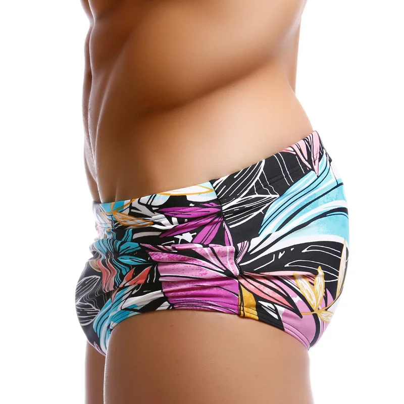 Men's Swimwear Sexy Low Waist Swim Boxers Surf Board Shorts Trunks Gay Men Swimsuits Brazilian Traditional Cut Taddlee Brand