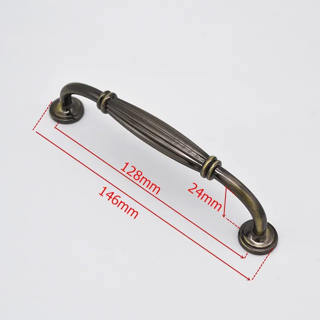 Black Zinc Alloy Handles for Furniture Cabinet Knobs and Handles Drawer Knobs Kitchen Handles Cabinet Pulls Cupboard Knobs AB-128MM