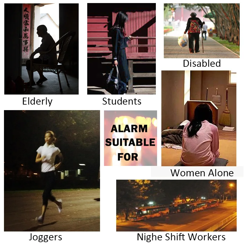 KopiLova Security Alarm Emergency Ring Personal Alarm Women Alarm Self Defense Alarm Attack Protection