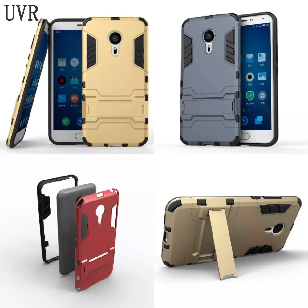 

UVR For Meizu M5 M3 Note Impact Cover Iron Man Armor Phone Cases MX5 MX6 Pro 6 For Meizu M3S M5S U10 U20 Stand Case