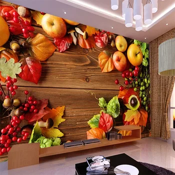

Custom Photo Wallpaper Country Style Fresh Fruit Background Wall Supermarket Fruit Shop Living Room Decoration Wallpaper Mural