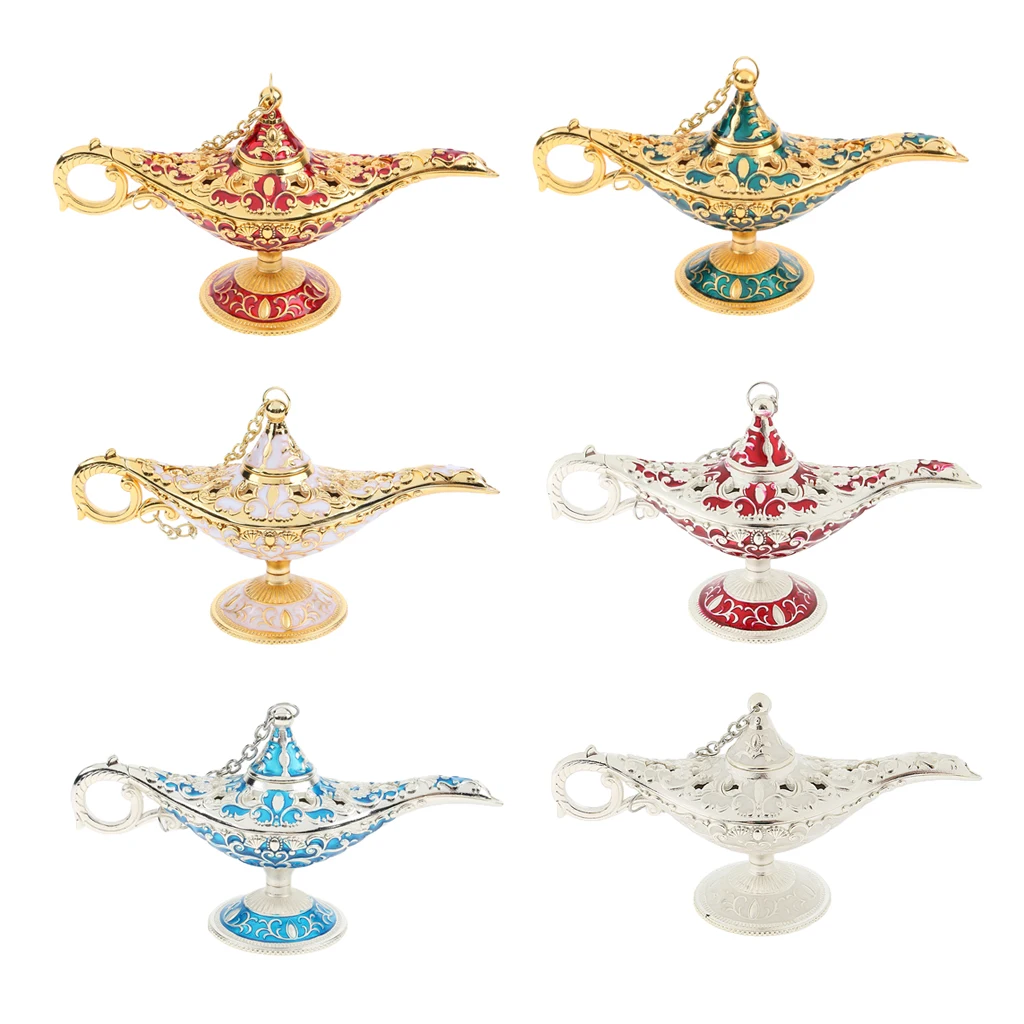 

6PCS Shiny Vintage Metal Genie Light Lamp Tabletop Accent