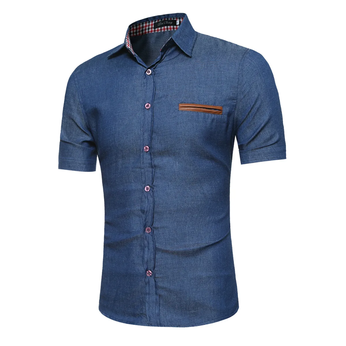 2017 New Arrival Business Men Dress Shirts Luxury Brand Short Sleeve