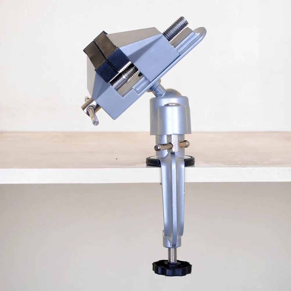 

360 Degree Bench Clamp Vises Grinder Holder Drill Stand for Rotary Tool Craft Model Building QJS Shop