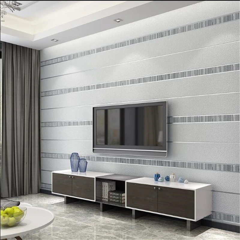 Beibehang Modern 3D vertical stripes non-woven wallpaper bedroom dining room living room sofa TV background 3d wall paper mural Beibehang Modern 3D vertical stripes non-woven wallpaper bedroom dining room living room sofa TV background 3d wall paper mural
