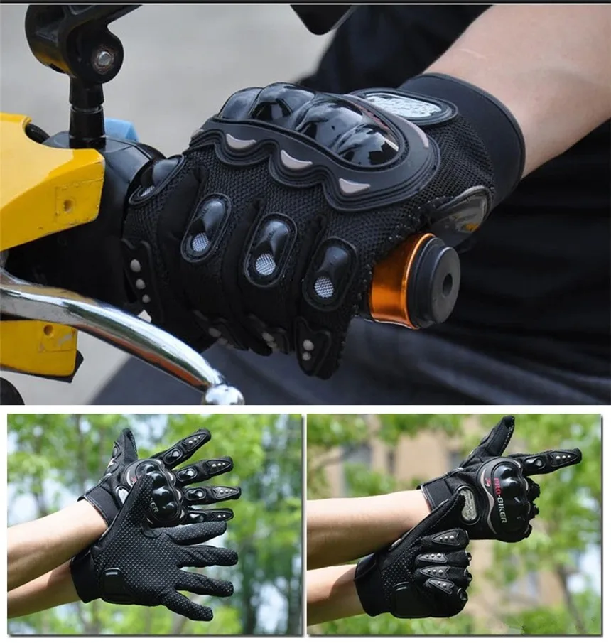 Новые Профессиональные перчатки для мотоциклов, защищающие руки, Полные Пальцы, дышащие, свободно, гибкие перчатки, мотоциклетные, для четырех сезонов