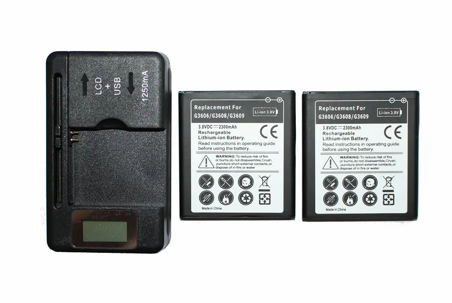 Ciszean 2x2300 mAh EB BG360CBC батарея + LCD универсальное зарядное устройство для Samsung Galaxy Core Prime