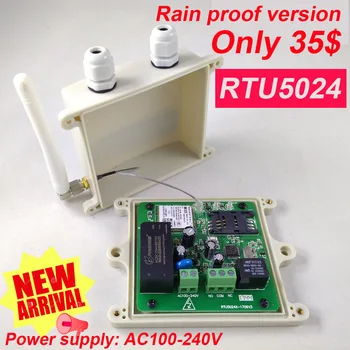 

Free shipping Rain Proof ver RTU5024 GSM Gate Opener Relay Switch Remote Access Control Wireless Sliding gate Opener App support