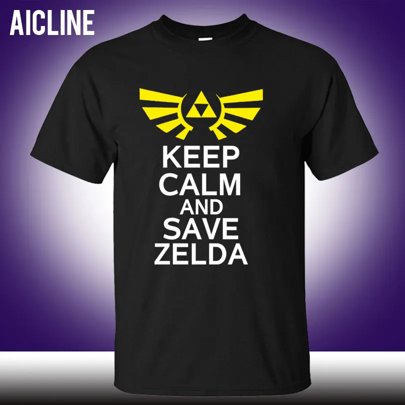 

Nintendo The Legend of Zelda T-shirt Link keep calm and save zelda T Shirt Short Sleeve Tees Men Women Tops