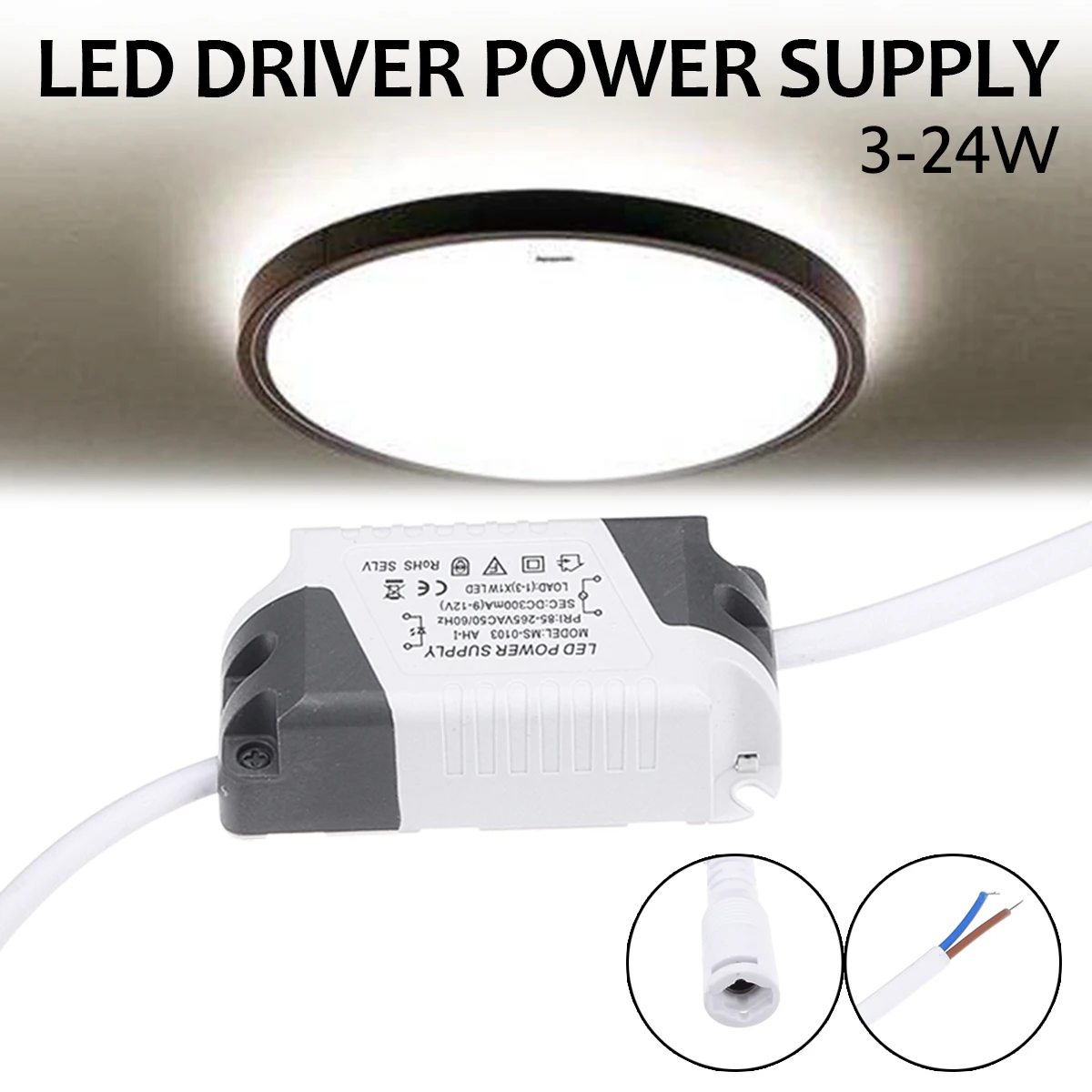 3 24W LED Driver Dimmable Panel LED Lamp Lights Strip Driver Light