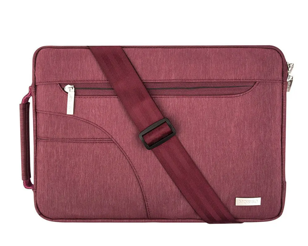 MOSISO ноутбук рукав ноутбук Shoulderbag портфель для Macbook Pro Air 11 12 13,3 14 15 дюймов Asus/acer/hp/Dell microsoft Surface - Цвет: Wine Red