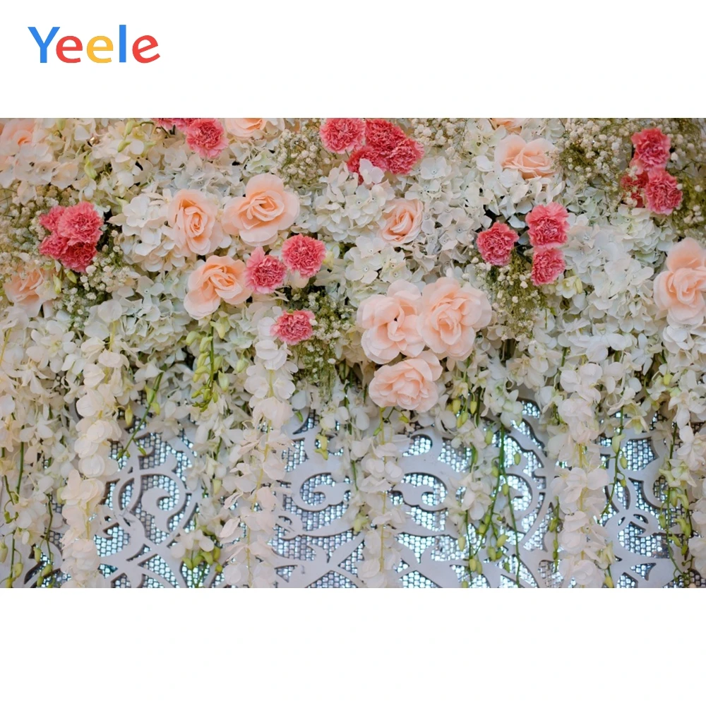 

Yeele Colorful Flowers Love Wedding Ceremony Photography Backdrops Girl Birthday Party Photographic Backgrounds Photo Studio