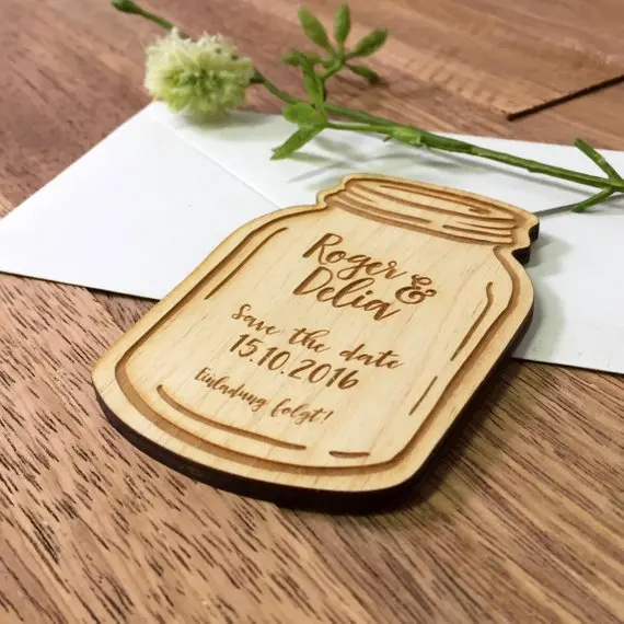  Wedding Save the Date MagnetsCustom Wedding invitations cards Rustic favor magnets wedding gifts fo - 32952668463