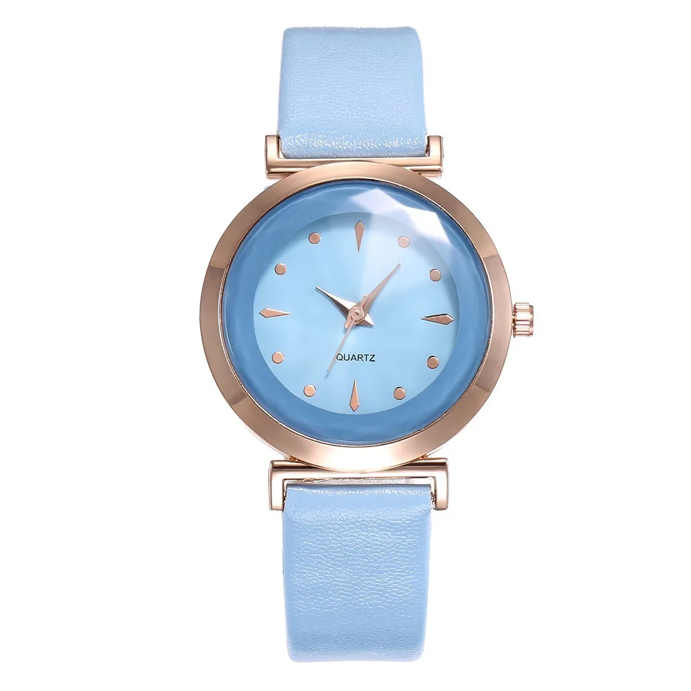

New Fashion Rose Gold Leather Watches Women ladies casual dress quartz wristwatch reloj mujer