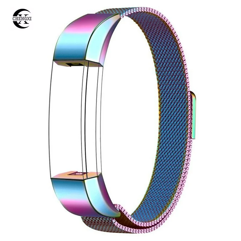 

CHENGXI Compatible with Fitbit Alta Bands, Adjustable Accessory Stainless steel Wristband Small Large for Fit Bit Alta Bracelet