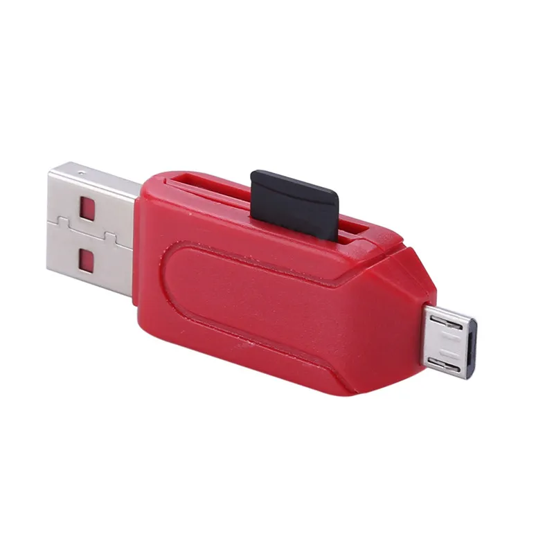 2 в 1 USB OTG кардридер Micro USB OTG TF/SD карта кардридер памяти адаптеры для телефонов удлинитель-переходник Plug and play