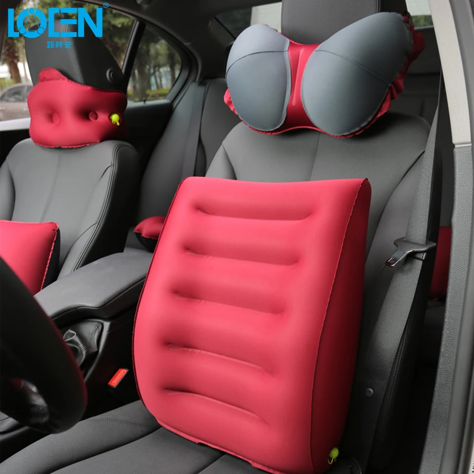 Breathable TPU Fabrics Car Travel Back Support Flight Car Inflatable
