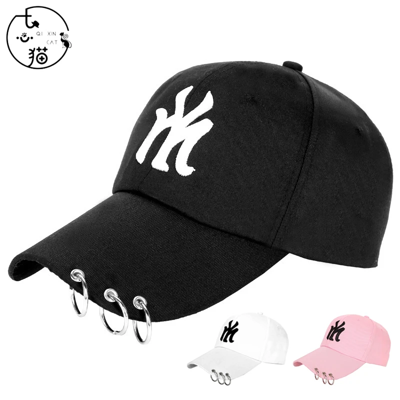 Новая бейсбольная Кепка унисекс хлопковая Выходная шляпа NY вышивка Snapback в стиле панк спортивные шапки для мужчин и женщин хоккейная Регулируемая Кепка s