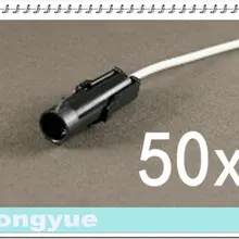 Longyue 50 шт 1-способ Мужской comnector свинья хвост Погодный пакет жгутов 25 см проволоки