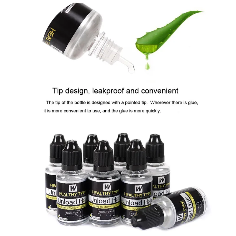 30ml Hair Extension Remover For Lace Wig Bond Toupee Top Closure Tape Glue Adhesive Hair Remover 1floz