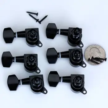 

Set of 6pcs Sealed Guitar String Tuning Pegs Tuners Machine Heads 6R Black New