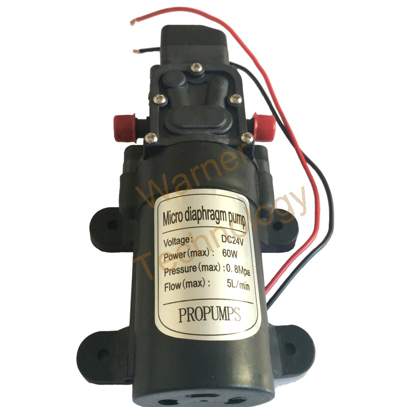 

2pcs/ Lot 0142YA-24-60 Micro Electric Diaphragm pump 24V 60W 0.8MPa 5/ Min, Head 60M Self-Priming pump For Water washing, Spray