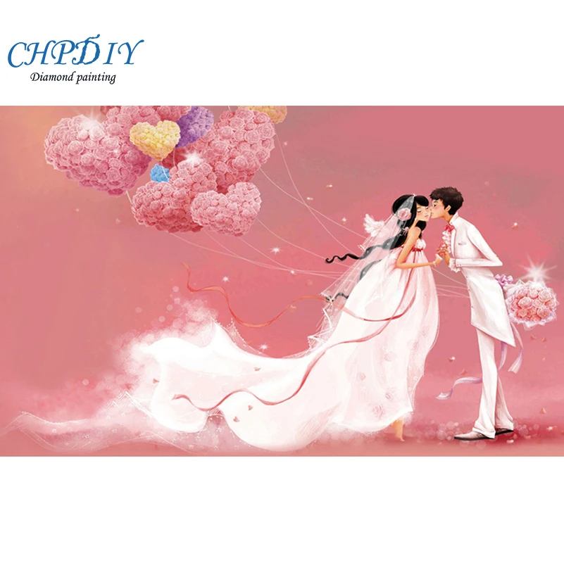 

CHPDIY,Full,Diamond Painting,Cross Stitch,Happy life - wedding,Rhinestone,Handmade Embroidery,Decoration,Diy,Diamond Mosaic