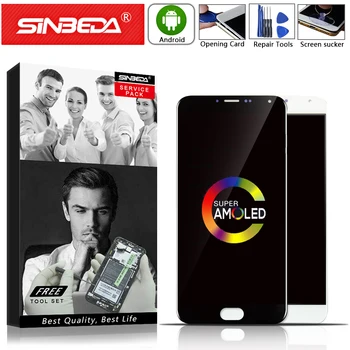 

5.5"Sinbeda For MEIZU MX5 LCD Display Touch Screen with Frame Digitizer For Meizu MX5 Display M575M M575U M575H LCD Replacement