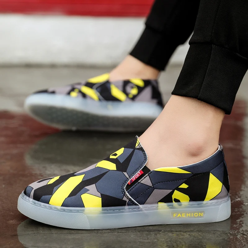 

Fashion Breathable Mesh Men Canvas Casual Shoes Slip-on Rubber Sole Men Shoes 2019 Spring Summer Male Mixed Colors Flat Sneakers
