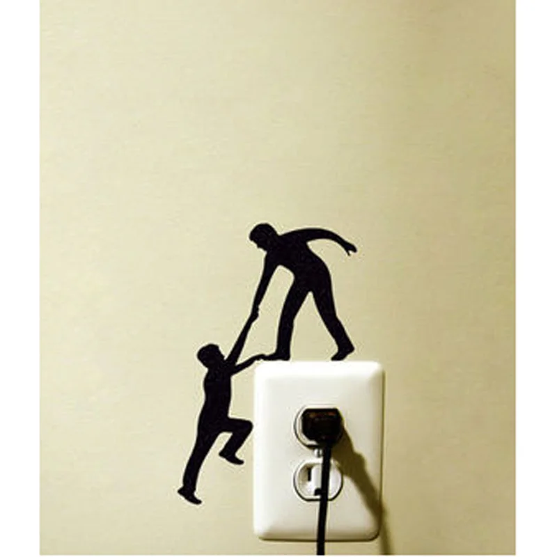 Climbing Light Switch Friendly Sticker Decoration Vinyl Decal 5WS0049
