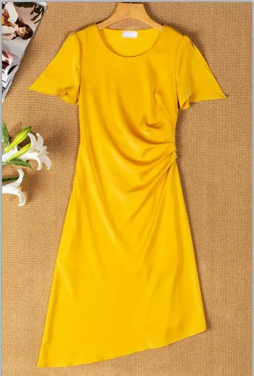 2019 zomer nieuwe slanke taille asymmetrische jurk 2019 zomer nieuwe slanke taille asymmetrische jurk
