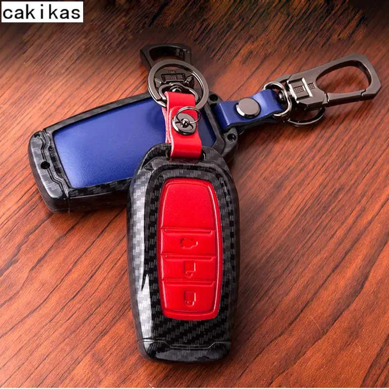 Кожаный чехол-книжка из углеродного волокна для ключей Toyota Camry Highlander Corolla Prado REIZ