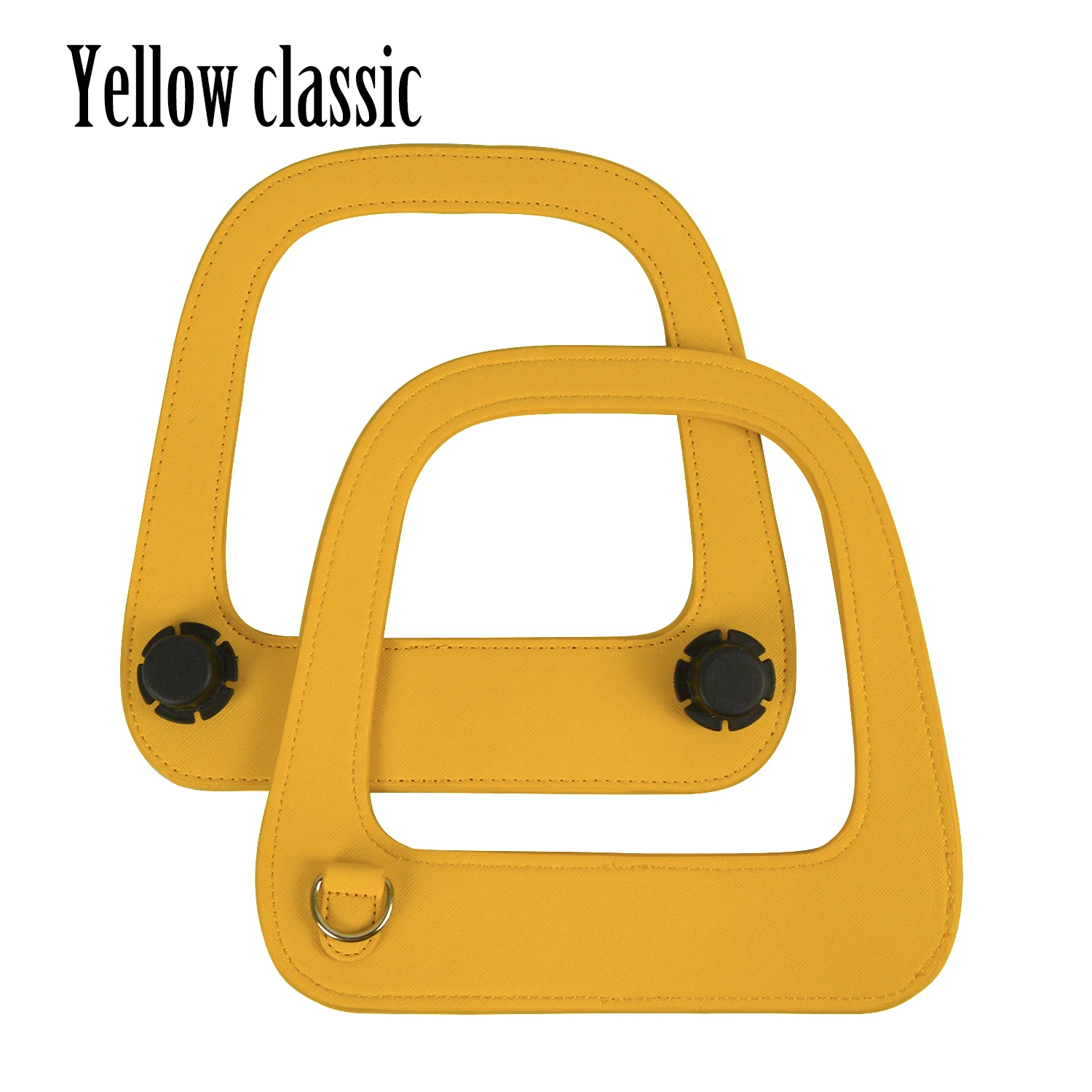 Tanqu Новая Большая продолговатая ручка из искусственной кожи с серебряной d-образной пряжкой для стандартной классической сумки Obag - Цвет: Yellow Classic