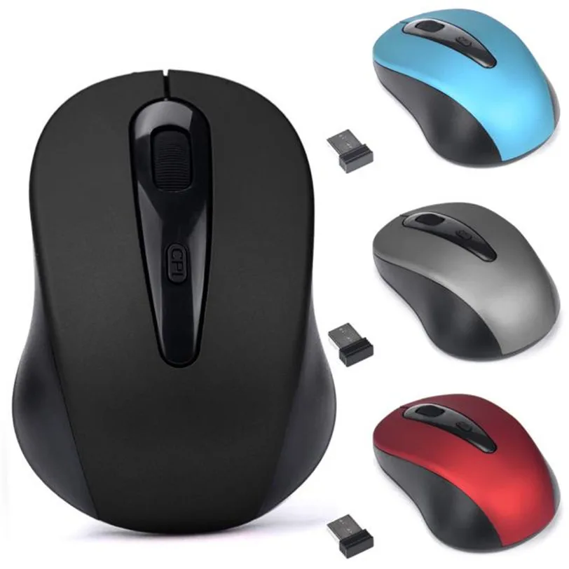 2.4GHz Wireless Mouse 3 Keys USB Optical Scroll Cordless Mouse for Tablet Laptop Computer Finest 90x64x40 mm