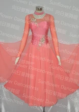 Ballroom Standard Dance Competition Dress ballroom dance skirt ,ballroom dance dress,Sunflower Dancedress