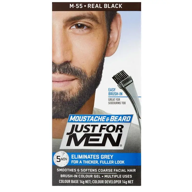 Только для мужчин щеткой в усах борода и Sidebur M-25/M-35/M-45/M-55 - Цвет: M-55 black