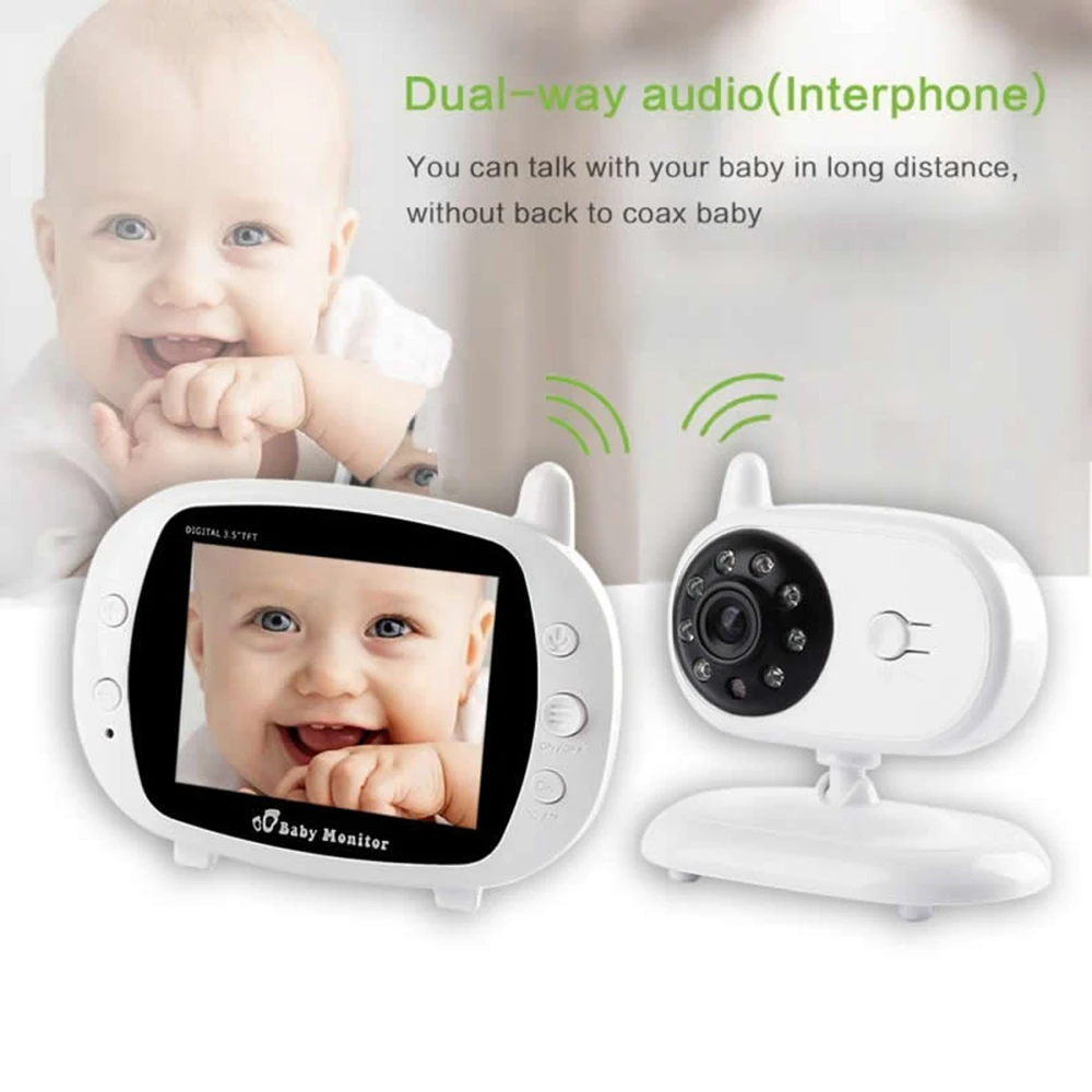  3.5 inch Wireless Baby Monitor alarm Security Camera indoor use Video Intercom system rechargeable 