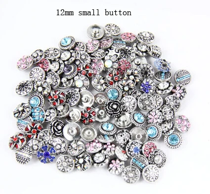 

FREE DHL new fation 500pcs/lot mix designs fashion ginger diy snap button 12mm rhinestone metal snap buttons jewelry
