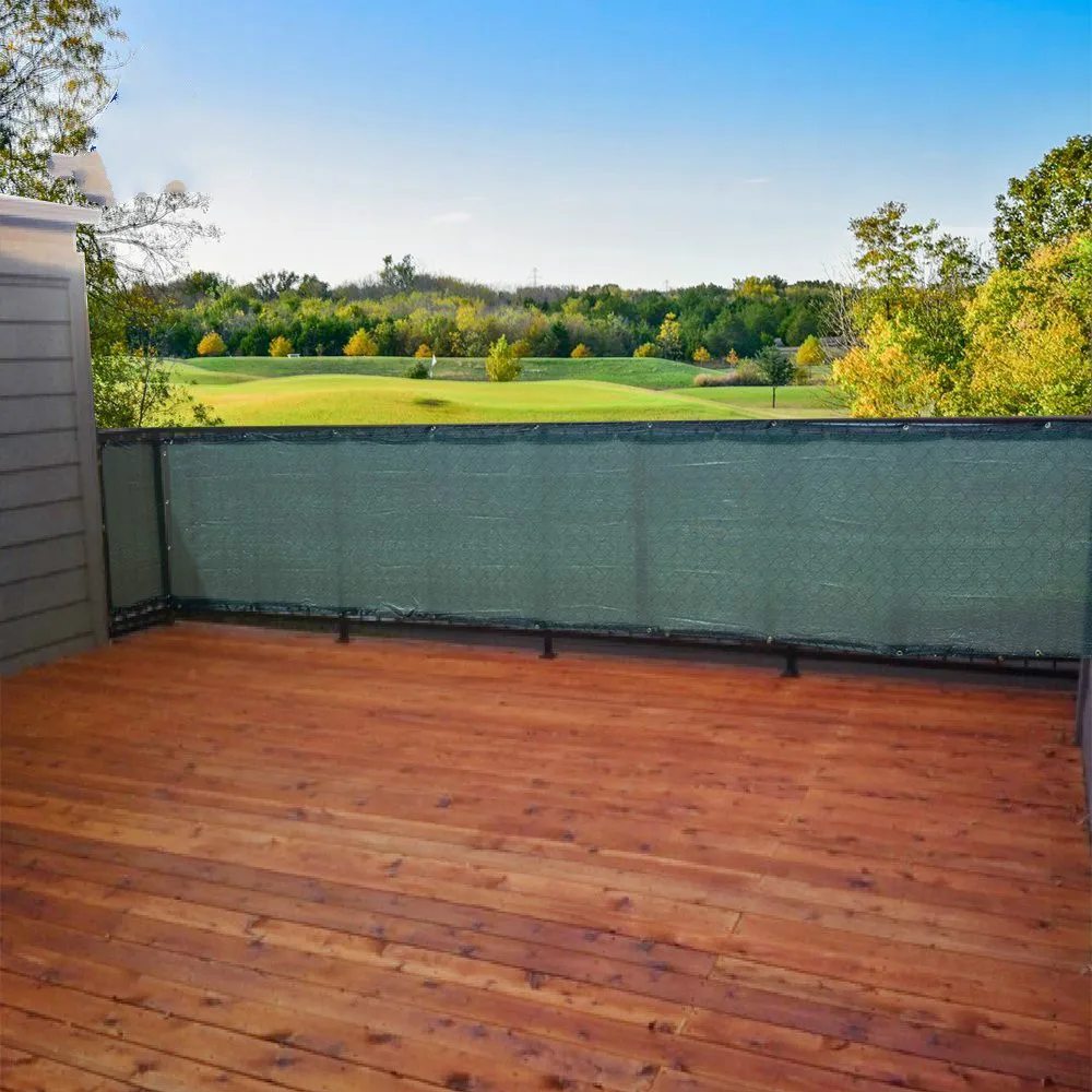 Privacy Screen For Backyard Deck, Patio, Balcony, Fence. Dark Green (3
