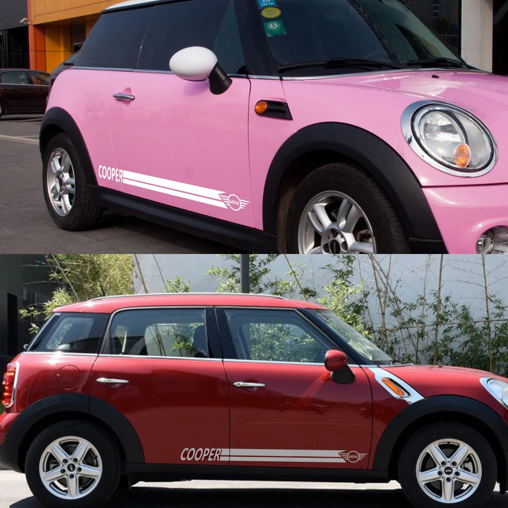Наклейки для боковой юбки MINI Cooper S One JCW R50 R53 R55 R56 R57 R58 R60 F55 F56 F57 F60|Наклейки на