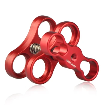 

Diving 1" Ball Clamp Butterfly Connection Joint Clip Dual Holder for Camera Underwater Tray Light Flashlight Fixed Arm System