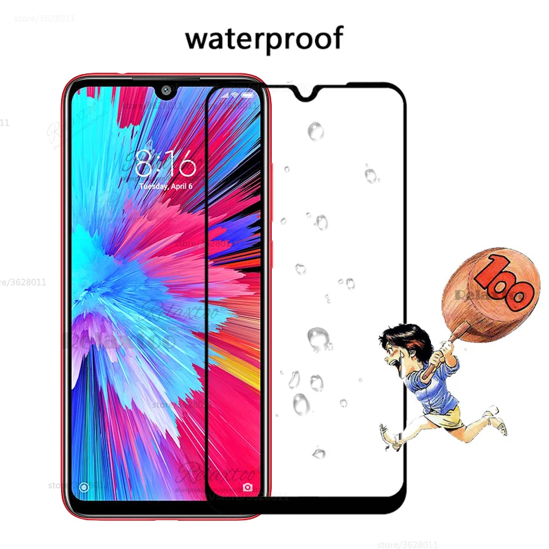 Защитное стекло для экрана закаленное Xiaomi Redmi Note 7 s полное покрытие Защитная