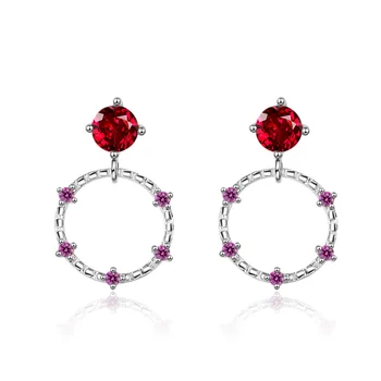 

XIYANNIKE Temperament Earrings Circle Earrings Fashion Geometric Color Zircon Earring For Women Wedding Jewelry Gift New VES7159